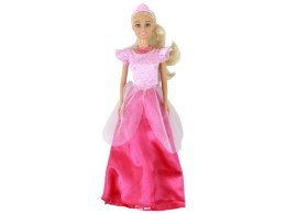 Lalka Dla Dzieci Anlily Księżniczka Długie Blond Włosy Tiara Różowa Suknia