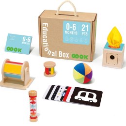 TOOKY TOY Box Pudełko XXL Montessori Edukacyjne 6w1 Sensoryczne 0-6 Mies