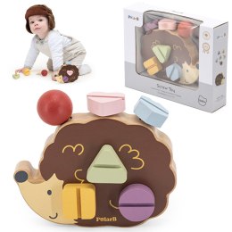 VIGA PolarB Drewniana Zabawka Konstrukcyjna Jeżyk ze Śrubkami Montessori