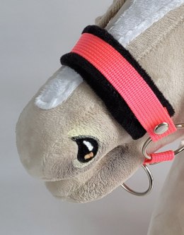 Kantar regulowany dla konia Hobby Horse A3 neon pink czarnym futerkiem