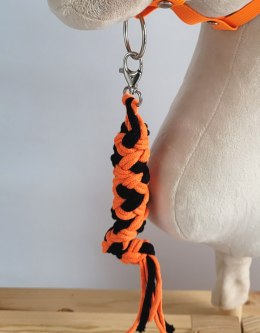 Uwiąz dla Hobby Horse ze sznurka - neon orange/ czarny