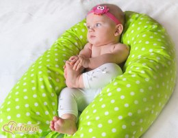 Poduszka ciążowa Longer dla kobiet w ciąży do spania - Miś przytulanka zielony