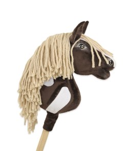 Hobby Horse Mały koń na kiju Premium - western IV ciemnogniady z jasną grzywą A4