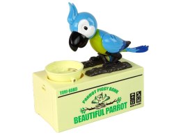 Skarbonka Papuga Zjada Monety Nauka Oszczędzania Niebieska