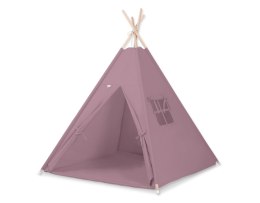 Namiot TIPI dla dzieci +mata + zawieszki pióra - róż retro