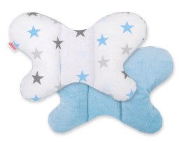 Poduszaka antywstrząsowa BOBONO motylek - gwiazdy szaro-niebieskie/niebieski