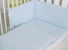 Uniwersalny pikowany ochraniacz do łóżeczka - niebieski
