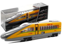 Pociąg Pendolino z Naciągiem Żółty z Dźwiękiem i Światłami
